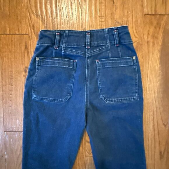 Anthropologie Maeve high rise patch pocket slim straight jeans 27 - Picture 10 of 11